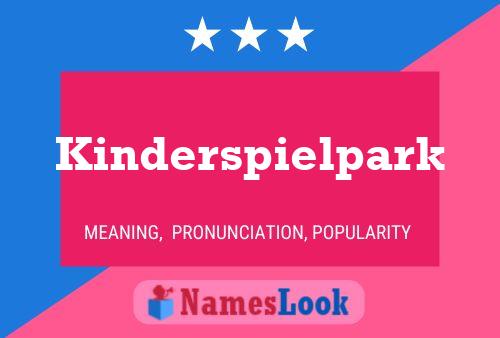 Kinderspielpark Name Poster