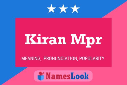 Kiran Mpr Name Poster