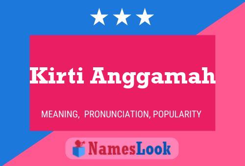 Kirti Anggamah Name Poster