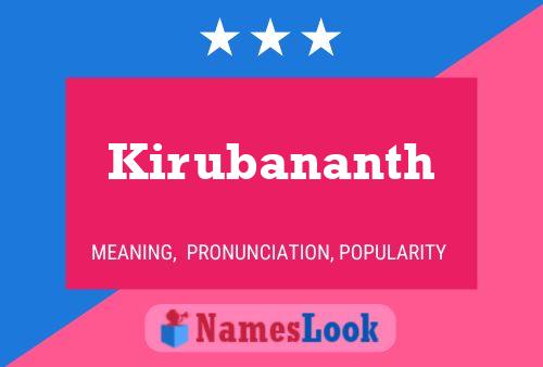 Kirubananth Name Poster