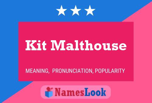 Kit Malthouse Name Poster