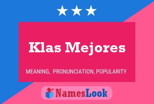 Klas Mejores Name Poster