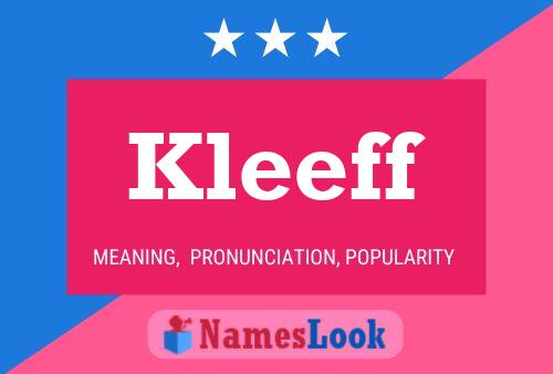 Kleeff Name Poster