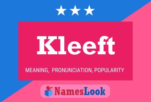 Kleeft Name Poster