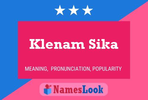 Klenam Sika Name Poster