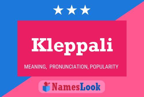 Kleppali Name Poster