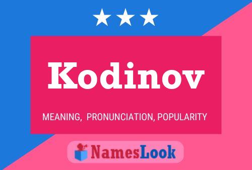 Kodinov Name Poster