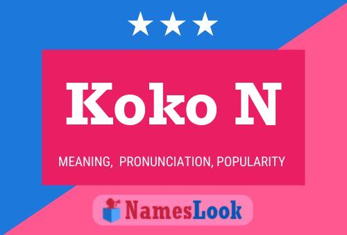 Koko N Name Poster