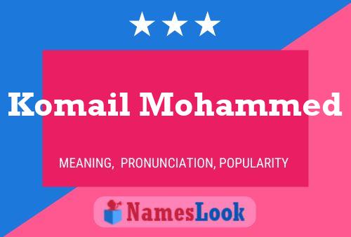 Komail Mohammed Name Poster