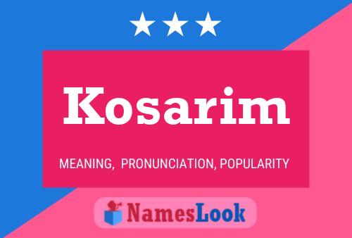 Kosarim Name Poster