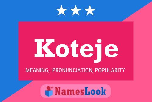 Koteje Name Poster