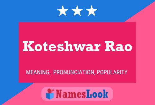 Koteshwar Rao Name Poster