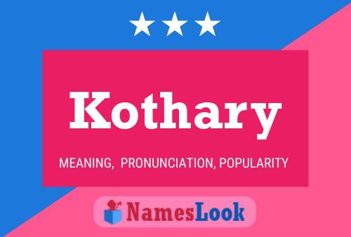 Kothary Name Poster