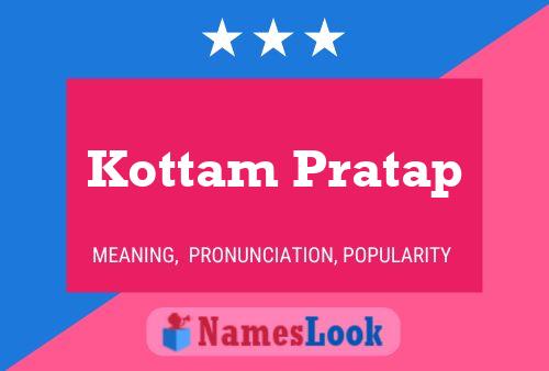 Kottam Pratap Name Poster