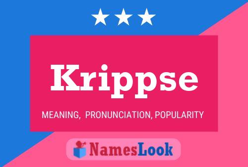 Krippse Name Poster