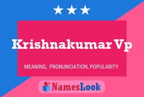 Krishnakumar Vp Name Poster