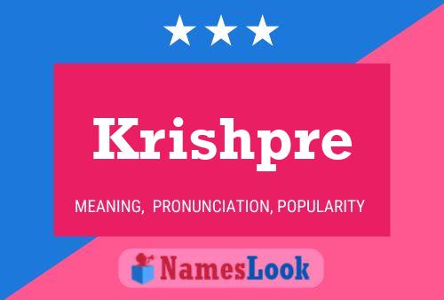 Krishpre Name Poster