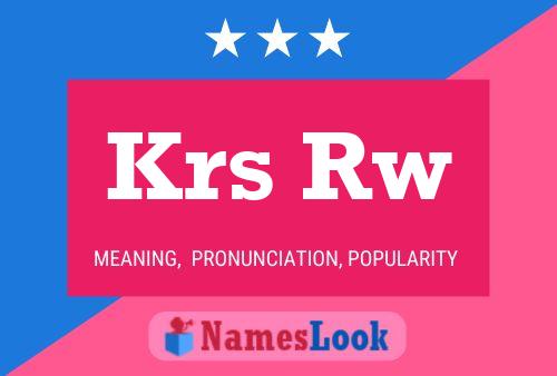 Krs Rw Name Poster