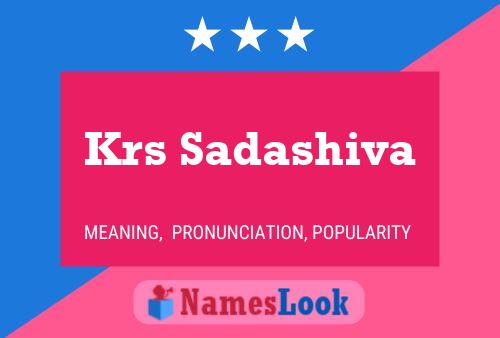 Krs Sadashiva Name Poster