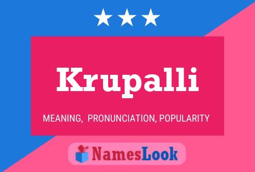 Krupalli Name Poster