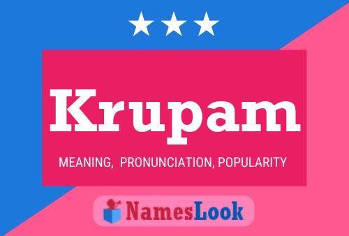 Krupam Name Poster