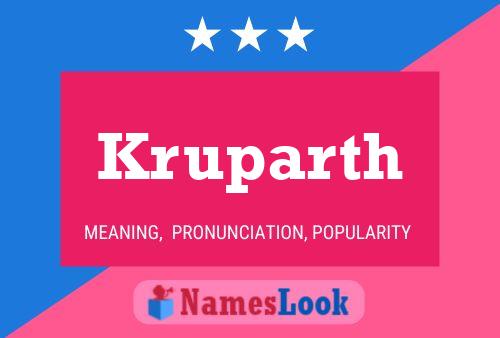 Kruparth Name Poster