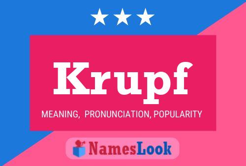 Krupf Name Poster