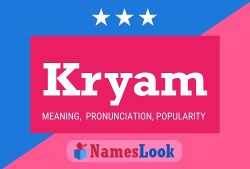 Kryam Name Poster