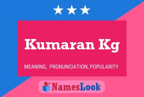 Kumaran Kg Name Poster