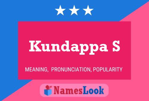 Kundappa S Name Poster