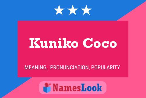 Kuniko Coco Name Poster