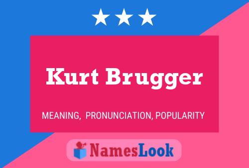 Kurt Brugger Name Poster