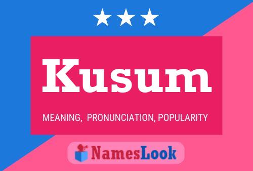 Kusum Name Poster