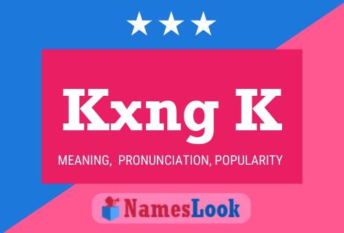 Kxng K Name Poster