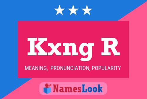 Kxng R Name Poster