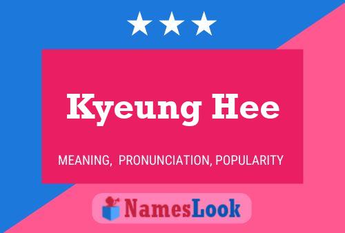 Kyeung Hee Name Poster