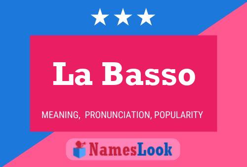 La Basso Name Poster