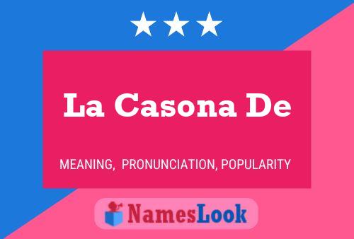 La Casona De Name Poster