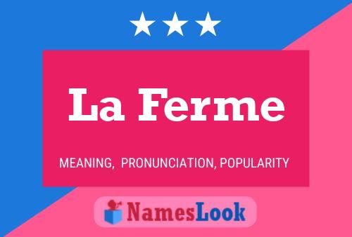 La Ferme Name Poster