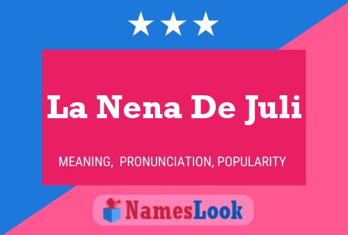 La Nena De Juli Name Poster