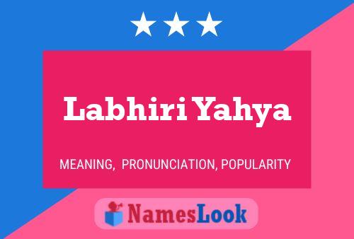 Labhiri Yahya Name Poster