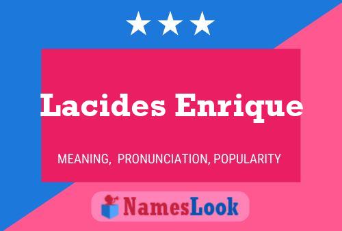 Lacides Enrique Name Poster