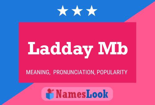 Ladday Mb Name Poster