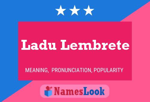 Ladu Lembrete Name Poster