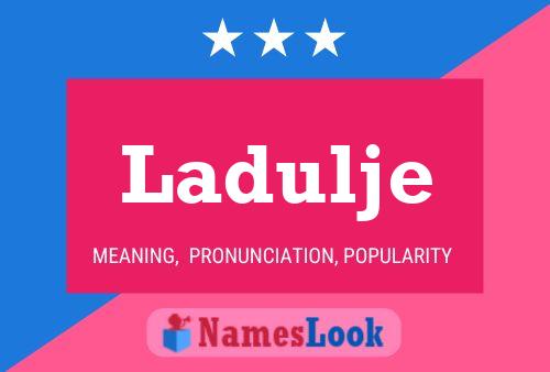 Ladulje Name Poster