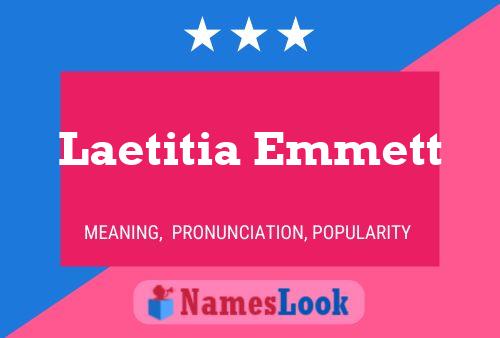 Laetitia Emmett Name Poster