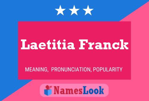 Laetitia Franck Name Poster