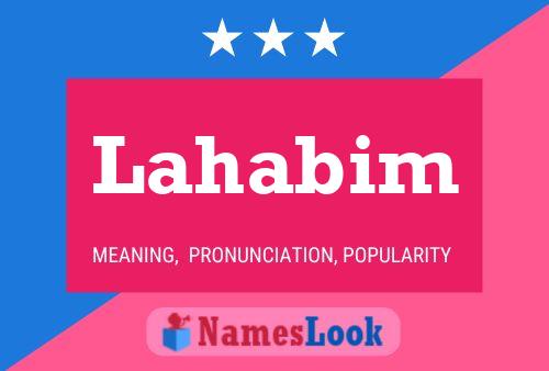 Lahabim Name Poster