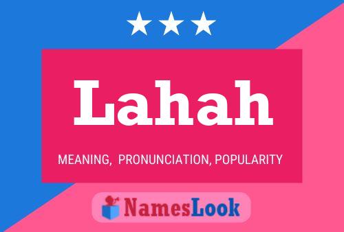 Lahah Name Poster