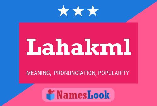 Lahakml Name Poster